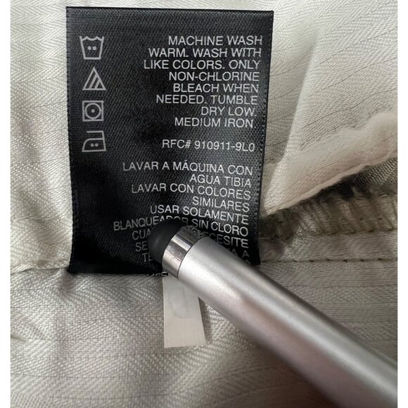 George Mens Pleated Front Khaki Pants Size 44W X 30 Combed Cotton Relaxed Fit - Picture 5 of 5